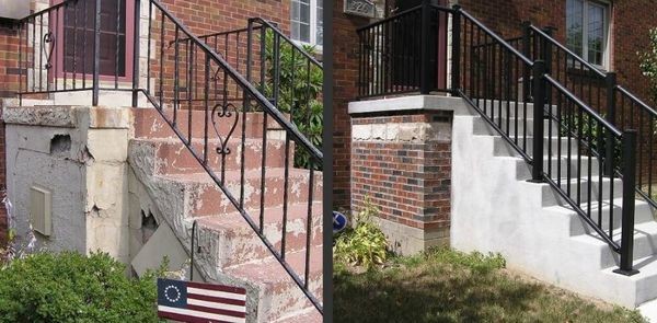 Before & After New Concrete Steps in Saddle Brook, NJ (1)